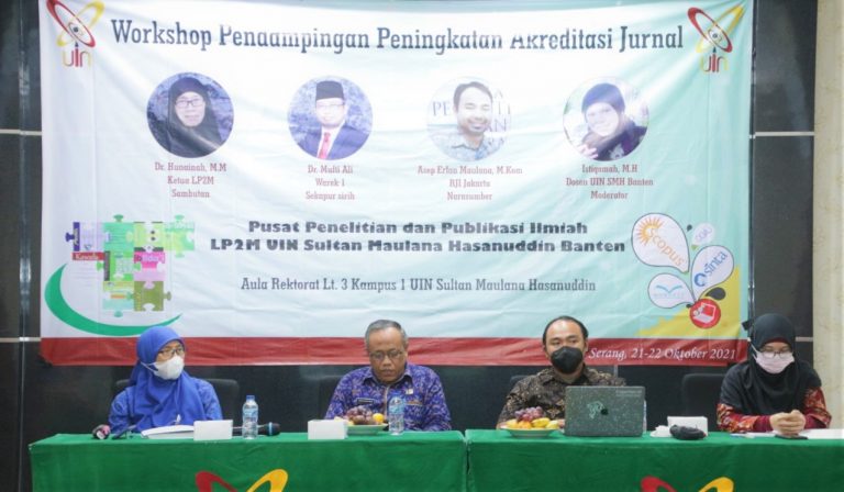 Tingkatkan Kemampuan Dosen UIN Banten, LP2M Inisiasi Workshop Peningkatan Jurnal Internasional