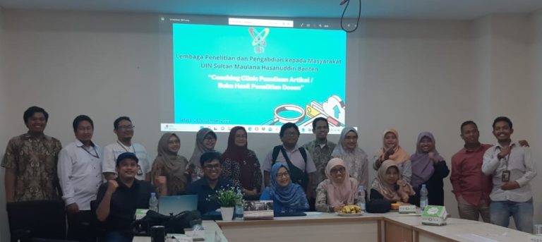 LP2M UIN SMH Banten Gelar Coaching Clinic Penulisan Artikel / Buku Hasil Penelitian Dosen